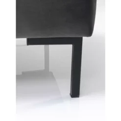 Sitzbänke|KARE Design Hocker Gianni Velvet Grau Schwarz
