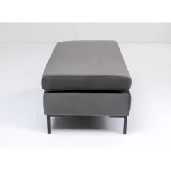 Sitzbänke|KARE Design Hocker Gianni Velvet Grau Schwarz