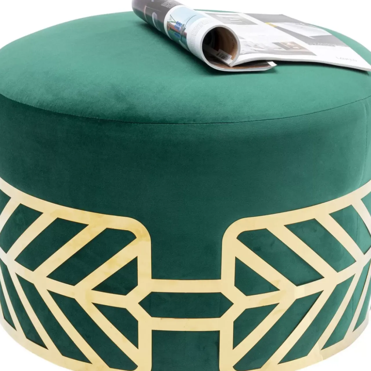 Sitzbänke|KARE Design Hocker Jenna Grun O61Cm