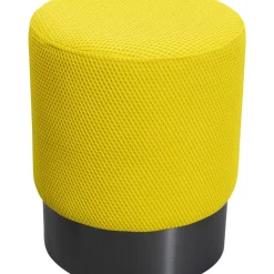 Sitzbänke|KARE Design Hocker Jody Gelb Mesh Schwarz O35Cm