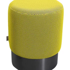 Sitzbänke|KARE Design Hocker Jody Gelb Schwarz Mesh Schwarz O35Cm