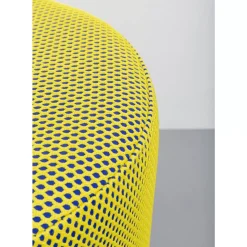 Sitzbänke|KARE Design Hocker Jody Gelb Schwarz Mesh Schwarz O35Cm