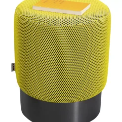 Sitzbänke|KARE Design Hocker Jody Gelb Schwarz Mesh Schwarz O35Cm