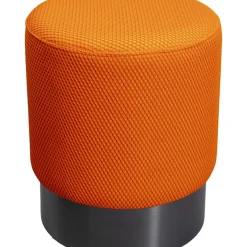 Sitzbänke|KARE Design Hocker Jody Orange Mesh Schwarz O35Cm