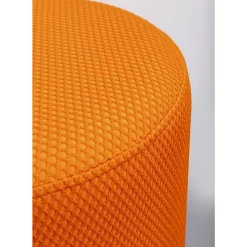 Sitzbänke|KARE Design Hocker Jody Orange Mesh Schwarz O35Cm