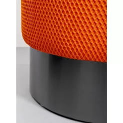 Sitzbänke|KARE Design Hocker Jody Orange Mesh Schwarz O35Cm