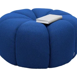 Sitzbänke|KARE Design Hocker Peppo Lounge Blau O80Cm