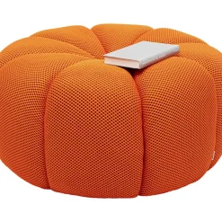 Sitzbänke|KARE Design Hocker Peppo Lounge Orange O80Cm