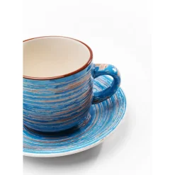 Geschirr & Tischaccessoires|KARE Design Kaffeetasse Swirl Blau (2/Set)