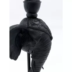 Kerzenständer & Laternen|KARE Design Kerzenständer Elephant Head Schwarz 36Cm