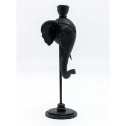Kerzenständer & Laternen|KARE Design Kerzenständer Elephant Head Schwarz 36Cm