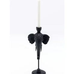 Kerzenständer & Laternen|KARE Design Kerzenständer Elephant Head Schwarz 36Cm