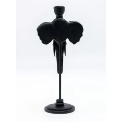 Kerzenständer & Laternen|KARE Design Kerzenständer Elephant Head Schwarz 36Cm