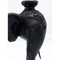 Kerzenständer & Laternen|KARE Design Kerzenständer Elephant Head Schwarz 49Cm