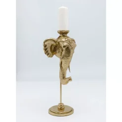 Kerzenständer & Laternen|KARE Design Kerzenständer Elephant Head Gold 49Cm