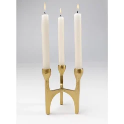 Kerzenständer & Laternen|KARE Design Kerzenständer Stacky Gold 15Cm