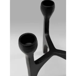 Kerzenständer & Laternen|KARE Design Kerzenständer Stacky Schwarz 15Cm