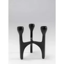 Kerzenständer & Laternen|KARE Design Kerzenständer Stacky Schwarz 15Cm