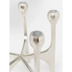 Kerzenständer & Laternen|KARE Design Kerzenständer Stacky Silber 31Cm