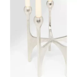 Kerzenständer & Laternen|KARE Design Kerzenständer Stacky Silber 31Cm