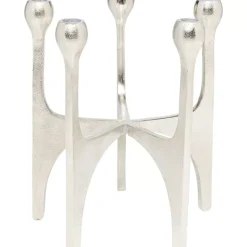 Kerzenständer & Laternen|KARE Design Kerzenständer Stacky Silber 31Cm
