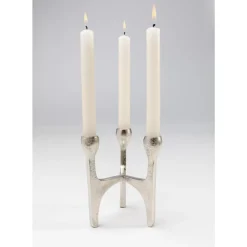 Kerzenständer & Laternen|KARE Design Kerzenständer Stacky Silber 15Cm