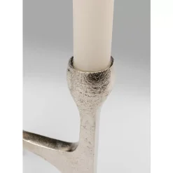 Kerzenständer & Laternen|KARE Design Kerzenständer Stacky Silber 15Cm