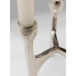 Kerzenständer & Laternen|KARE Design Kerzenständer Stacky Silber 15Cm