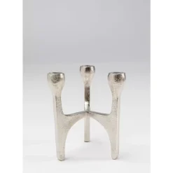 Kerzenständer & Laternen|KARE Design Kerzenständer Stacky Silber 15Cm