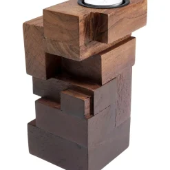 Kerzenständer & Laternen|KARE Design Kerzenständer Wood Tetris 31Cm