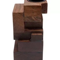Kerzenständer & Laternen|KARE Design Kerzenständer Wood Tetris 31Cm