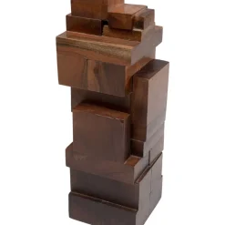 Kerzenständer & Laternen|KARE Design Kerzenständer Wood Tetris 31Cm