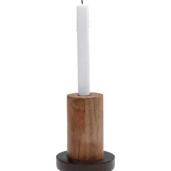 Kerzenständer & Laternen|KARE Design Kerzenständer Wood Zylinder 15Cm