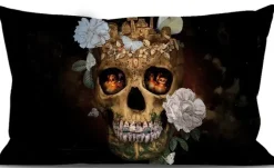 Deko & Geschenkartikel|KARE Design Kissenbezug 40X65 Skull Memento Mori