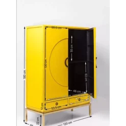 Regale|KARE Design Kleiderschrank Disk Yellow