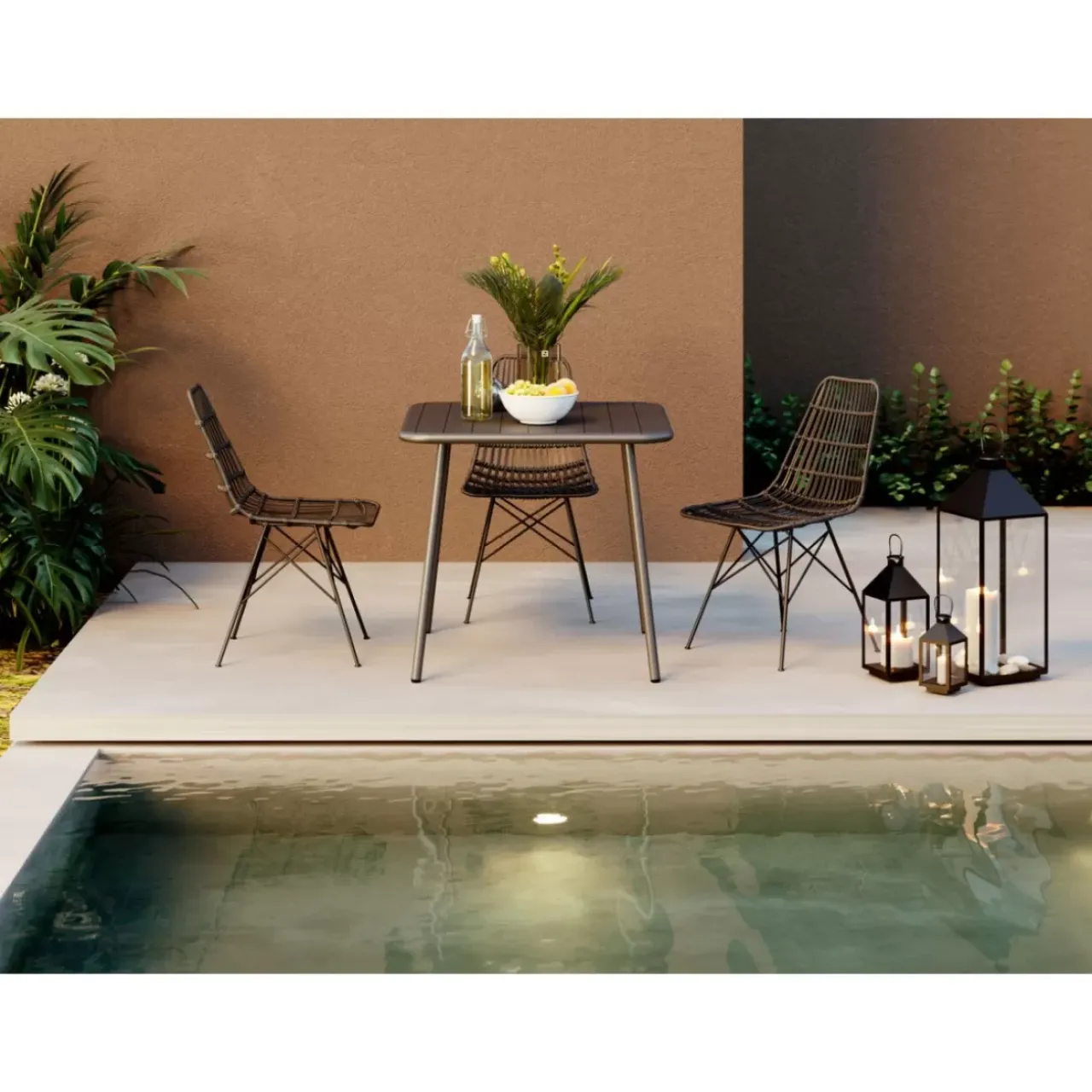 Kerzenständer & Laternen|KARE Design Laterne Giardino Schwarz Gold (4/Set)