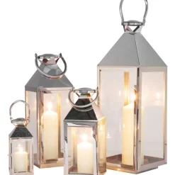 Kerzenständer & Laternen|KARE Design Laterne Giardino Silver (4/Set)