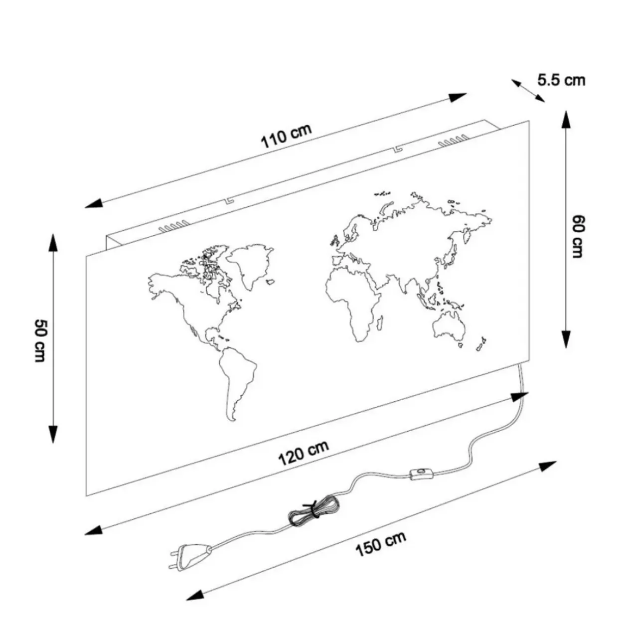 Leuchtobjekte|KARE Design Leuchtdekoration Map Led