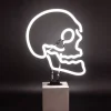 Leuchtobjekte|KARE Design Neon Leuchtdekoration Auf Betonsockel "Skull"