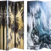 Paravents|KARE Design Paravent Triptychon Wave Vs Palms 120X180Cm