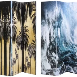 Paravents|KARE Design Paravent Triptychon Wave Vs Palms 120X180Cm