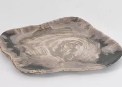 Geschirr & Tischaccessoires|KARE Design Platte Drakenhart Versteinertes Holz