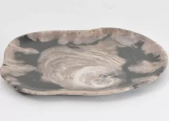 Geschirr & Tischaccessoires|KARE Design Platte Nachtwoud Versteinertes Holz
