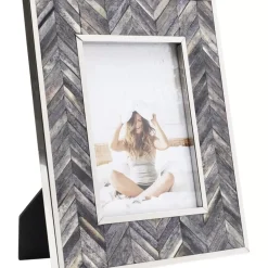 Deko & Geschenkartikel|KARE Design Rahmen Chevron Grau 13X18