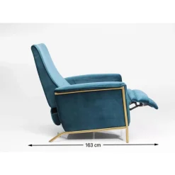Sessel|KARE Design Relaxsessel Lazy Velvet Blau