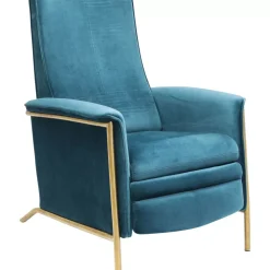 Sessel|KARE Design Relaxsessel Lazy Velvet Blau