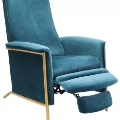 Sessel|KARE Design Relaxsessel Lazy Velvet Blau