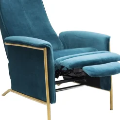 Sessel|KARE Design Relaxsessel Lazy Velvet Blau