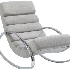 Sessel|KARE Design Schaukelsessel Manhattan Grau-Beige