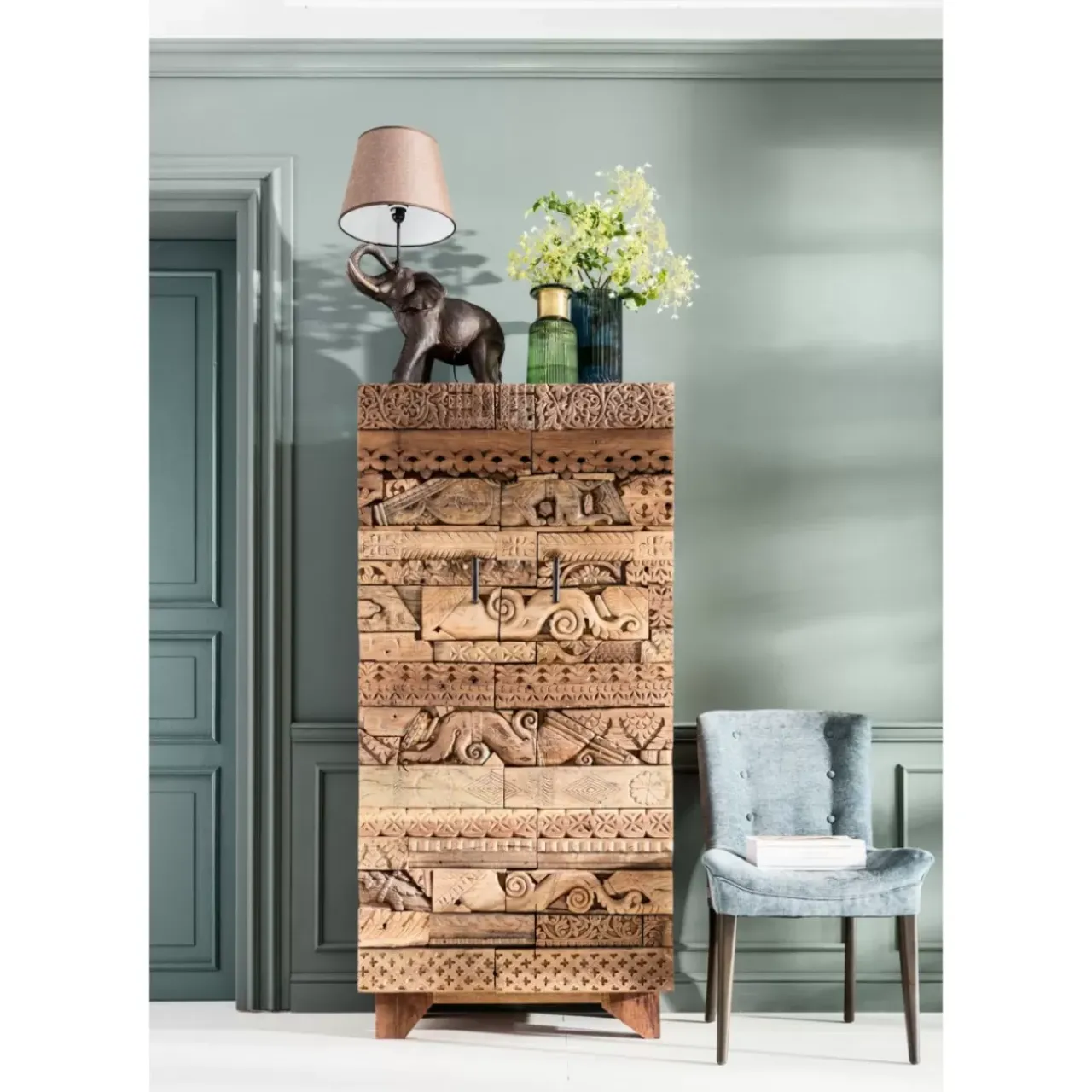 Regale|KARE Design Schrank Shanti Surprise Puzzle Nature 2Trg.